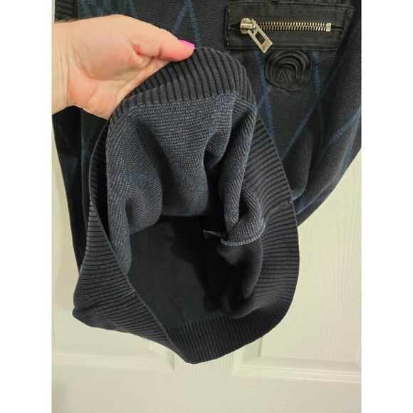 Allyance Men's Sweater Vest Size Large Cotton Blend Diamond Retro - Picture 10 of 15